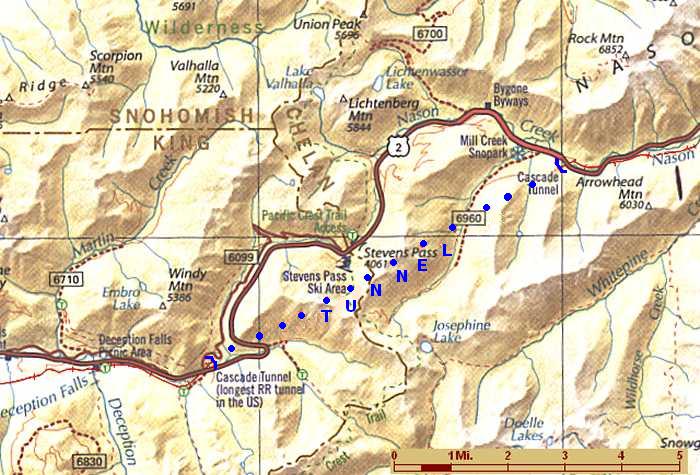 Cascade Tunnel Map